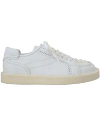 Dolce & Gabbana - White Leather Low Top Sneaker Modigliani Shoes - Lyst