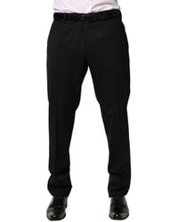 Dolce & Gabbana - Wool Skinny Dress Trouser Pants Virgin - Lyst