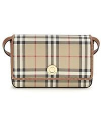 Burberry - Beige Polyurethane Wallet - Lyst