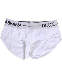 Dolce & Gabbana - Nylon Logo Waistband Shorts Underwear Elastane - Lyst