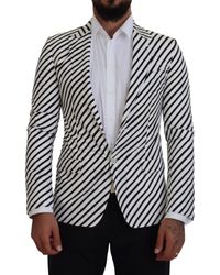 Dolce & Gabbana - Elegant Striped Single Breasted Blazer - Lyst