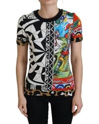 Dolce & Gabbana - Printed Exclusive Shirt Top Cotton - Lyst