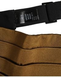 Dolce & Gabbana - Brown Men 100% Silk Belt Waist Cummerbund - Lyst