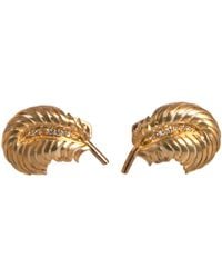 Dolce & Gabbana - 925 Sterling Crystal Leaf Cufflink - Lyst