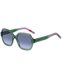 BOSS - Green Acetate Sunglasses - Lyst