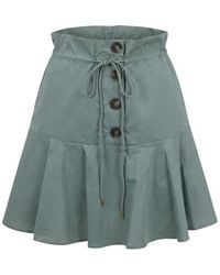 Trussardi - Green Cotton Skirt - Lyst