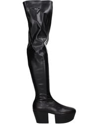 Prada - Platform Thighhigh Boots - Lyst