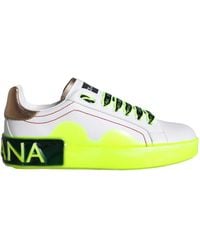 Dolce & Gabbana - Portofino Leather Sneakers Shoes - Lyst