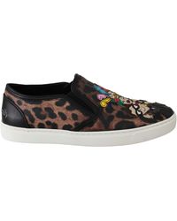 Dolce & Gabbana - Dolce Gabbana Leather Leopard #dgfamily Loafers Shoes - Lyst