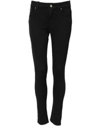 Dolce & Gabbana - Black Cotton Skinny Mid Waist Denim Jeans - Lyst