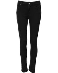 Dolce & Gabbana - Black Cotton Skinny Mid Waist Denim Jeans - Lyst