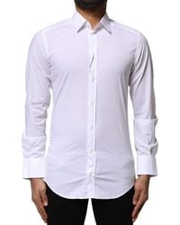 Dolce & Gabbana - Cotton Long Sleeves Dress Shirt Spandex - Lyst