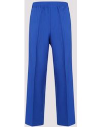 Gucci - Electric Blue Straight Cotton Pants - Lyst