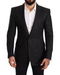 Dolce & Gabbana - Linen Slim Fit Coat Jacket Blazer - Lyst