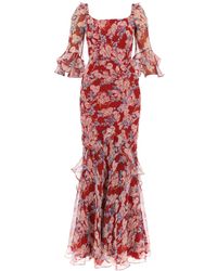 Saloni - Maxi Dress Tamara D In Floral Silk - Lyst