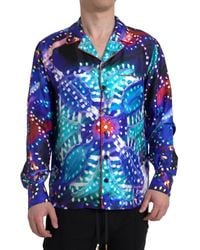 Dolce & Gabbana - Multicolor Silk Psychedelic Printpajama Shirt - Lyst