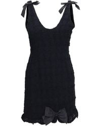 Alessandra Rich - Black Cotton Casual Dress - Lyst