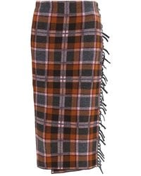 Guest In Residence - Brown Wool Oves Aries Midi Skirt - Lyst