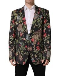 Dolce & Gabbana - Multicolor Floral Leopard 1 Button Men Suit Jacket - Lyst