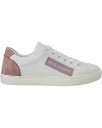 Dolce & Gabbana - Chic Leather Low-Top Sneakers - Lyst