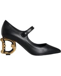 Dolce & Gabbana - Leather Logo Heels Mary Janes Pumps Shoes (Pre-Owned) - Lyst