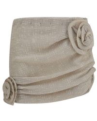 Magda Butrym - Beige Lycra Mini Skirt - Lyst