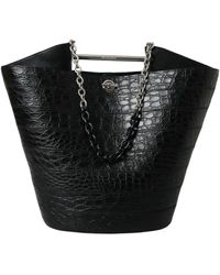 Balenciaga - Elegant Crocodile Leather Maxi Bucket Bag - Lyst