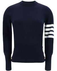 Thom Browne - Thom E Milano Stitch Classic Crew Neck Pullover - Lyst
