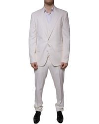 Dolce & Gabbana - Wool Silk 3 Piece Slimfit Formal Suit - Lyst