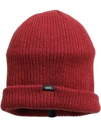 Vans - Bordeaux Wool Knitted Winter Beanie Capello Hat - Lyst