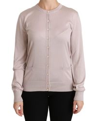Dolce & Gabbana - Ls Lace Top Sweater Pink Tsh4251 - Lyst