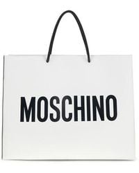 Moschino - White Calf Leather Bos Taurus Shoulder Bag - Lyst