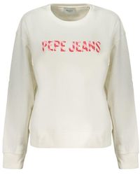 Pepe Jeans - White Cotton 's Sweatshirt - Lyst
