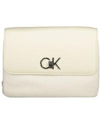 Calvin Klein - Beige Polyester Handbag - Lyst