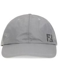 Fendi - Gray Nylon Cap (baseball Hat) - Lyst