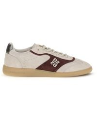 DSquared² - Beige Calf Leather Bos Taurus Low Top Sneakers - Lyst