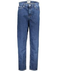 Calvin Klein - Blu Cotton Jeans - Lyst