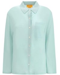 Guest In Residence - Blue Cashmere Dress Shirt - Lyst