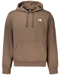 The North Face - Brown Cotton Men Sweatshirt - Lyst