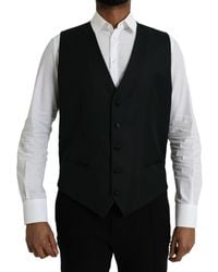 Dolce & Gabbana - Wool Waistcoat Dress Formal Vest - Lyst