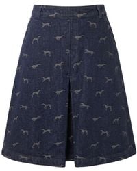 Trussardi - Blue Cotton Skirt - Lyst