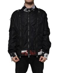 Dolce & Gabbana - Nylon Full Zip Bomber Jacket - Lyst