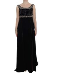 Dolce & Gabbana - Elegant Velvet Crystal Gown - Lyst