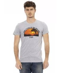 TRUSSARDI ACTION - Gray Cotton Men T - Lyst