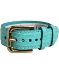 Dolce & Gabbana - Textured Leather Buckle Belt Strap Bracelet Light Calf - Lyst
