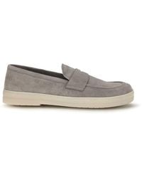 Prada - Gray Calf Leather Bos Taurus Slip - Lyst