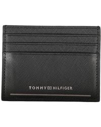 Tommy Hilfiger - Sleek Leather Card Holder With Contrast Details - Lyst