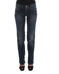 CoSTUME NATIONAL - Blue Cotton Blend Bootcut Jeans - Lyst