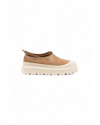 UGG - Beige Suede Leather Clogs - Lyst