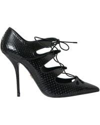 Dolce & Gabbana - Python Leather Mary Jane Pumps Shoes - Lyst